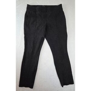 Hilary Radley Women Gray Pull-On Stretch Ponte Knit Pants Large‎ D3455-K838